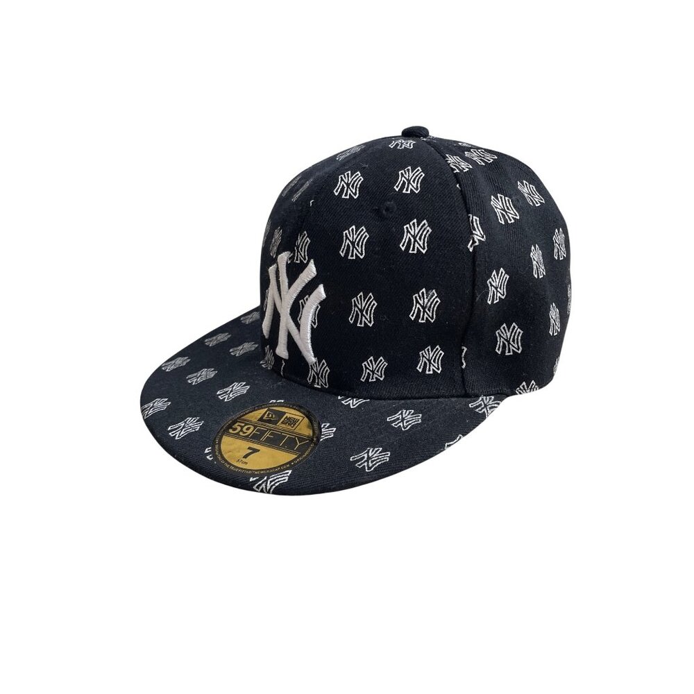New Era NY Yankees 59FIFTY Fitted Baseball Cap Size 7 Black UV Undervisor MLB